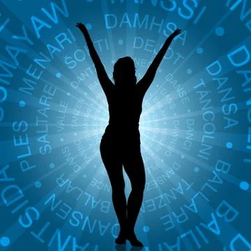 Dancing Silhouette Stock Illustration