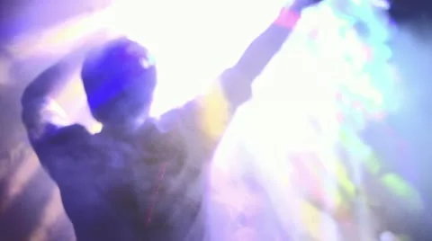 Dancing silhouette of man Stock Footage 12128119