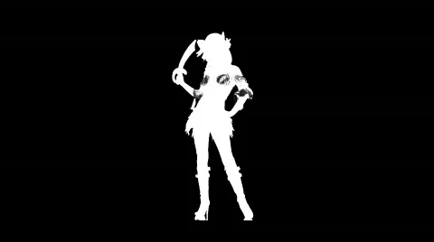 Dancing silhouette serie 02 Stock Footage 354466