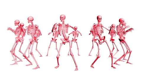Dancing Skeleton 3D. Stock Footage 219684896