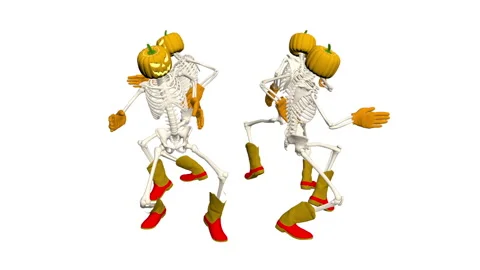 Dancing Skeleton 3D. Stock Footage 219685518