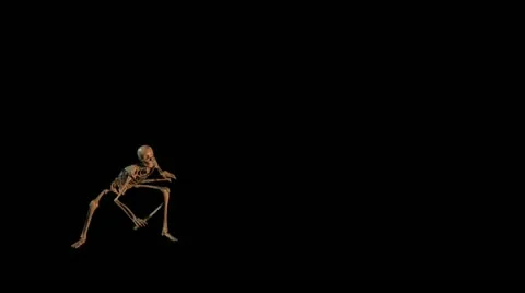 Dancing Skeleton with Swords Stock Footage 22024970