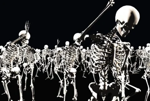 Dancing Skeletons Stock Footage