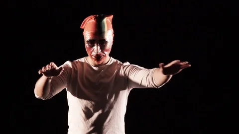 Dancing slow mo art man Stock Footage 89627221