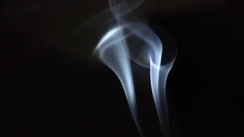 Dancing smoke on black background Video stock 228835939