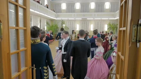 Dancing at a social ball Stock Footage 148159940