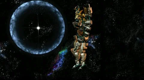 Dancing Space Robot Stock Footage 22022814