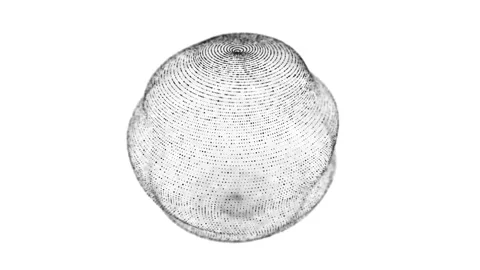 Dancing sphere on white background Stock Footage 315153907