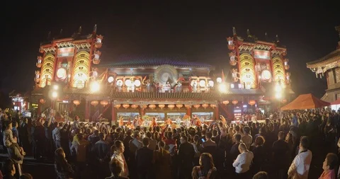Dancing on the square in the evening Beijing Stock-Footage 97551953