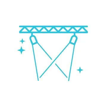 Dancing stage icon. Isolated on white background. From blue icon set Stock Illustration