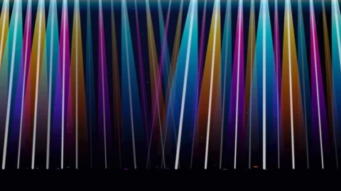 Dancing Stage Lights Loop - Colorful Concert Party Club Background Stock Footage 341563575