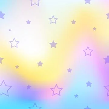 Dancing Star Lights in the Sky, A Magical Background Stock Illustration