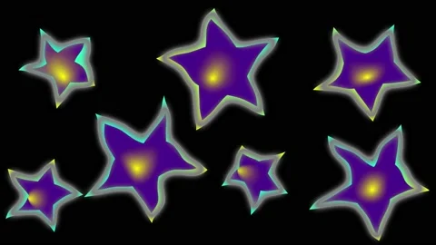 Dancing starfish on a black background. Endless cycle Stock Footage 137220222