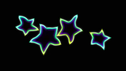 Dancing starfish on a black background.  Endless cycle Stock Footage 137220268