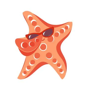 Dancing Starfish vector art starfish dance isolated cartoon Stock Illustration