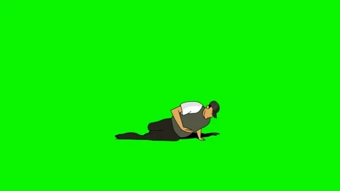 Dancing in the street on green background Stock Footage 242742273