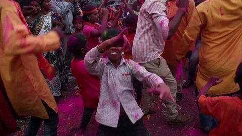 Dancing-on-the-street-India-2 Stock Footage 115928241