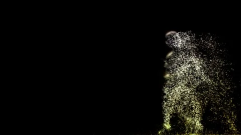 Dancing Strip Particles 스톡 동영상 110584878