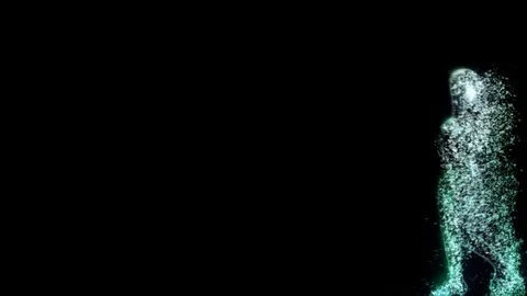 Dancing Strip Particles 스톡 동영상 110588179