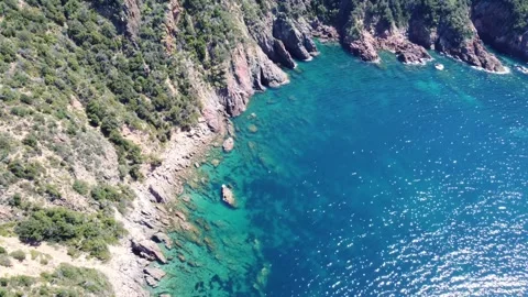 Dancing Sunlight on the Pristine Waters of Corsica Stock Footage 253544104