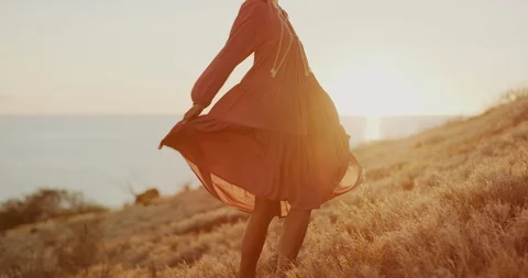Dancing at sunset Stock Footage 121871426