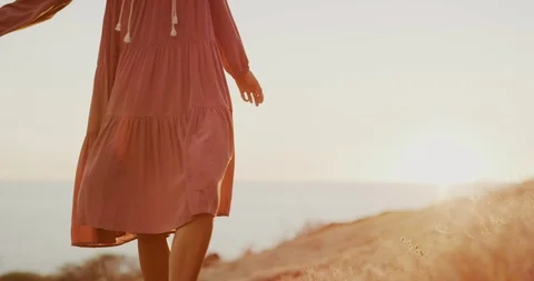 Dancing at sunset Stock Footage 121871604