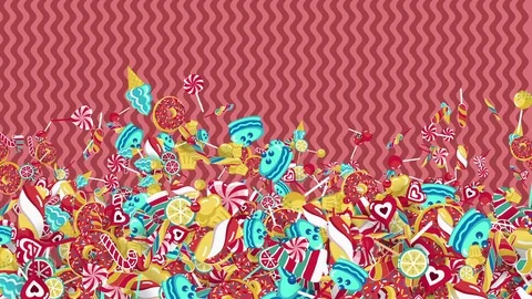 Dancing Sweets wallpaper Background Stock Footage 87328649
