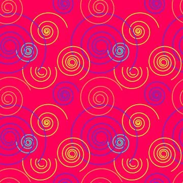 Dancing swirl seamless pattern Illustrazione stock