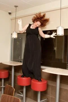 Dancing on the table Stock Photos