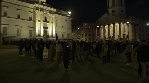 Dancing in Trafalgar Square Stock Footage 265762455