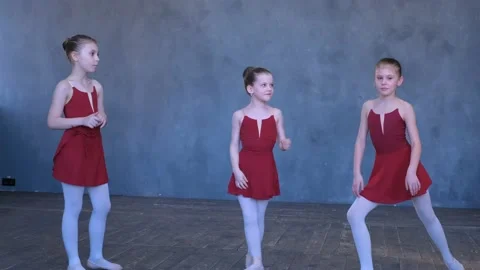 Dancing, training and group of ballerina in studio doing performance routine Video stock 239762241