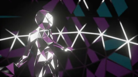 Dancing Triangle Girl #2 Stock Footage 53506354