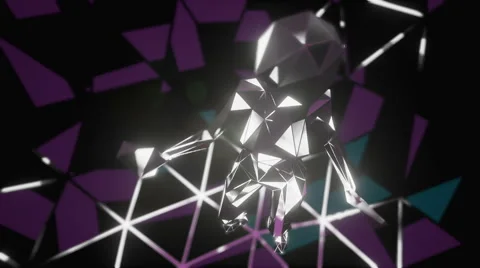 Dancing Triangle Girl #3 Stock Footage 53506353