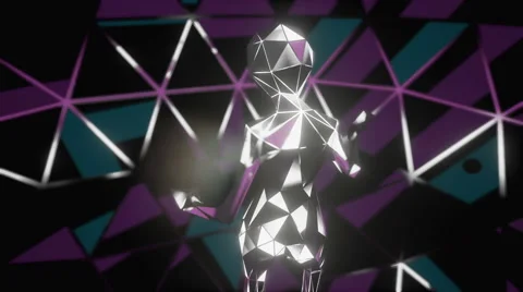 Dancing Triangle Girl #5 Stock Footage 53506282