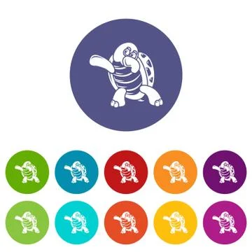 Dancing turtle icon, simple style イラスト素材
