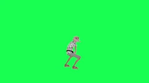 Dancing twerk old man, left angle chroma key green screen Stock Footage 259824737