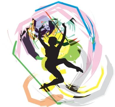 Dancing. Vector Illustration イラスト素材