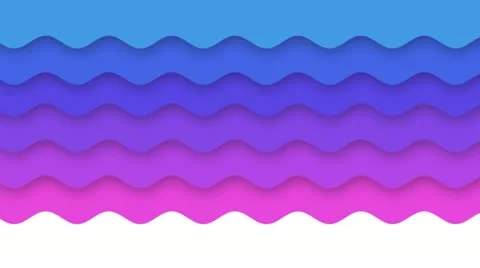 Dancing waves background on white, loop Stock Footage