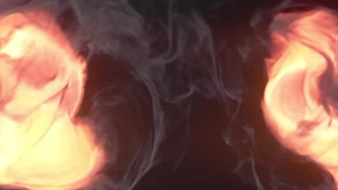 Dancing whirlpools of flame. Abstract background. 3d rendering loop animation Stock Footage 242485155