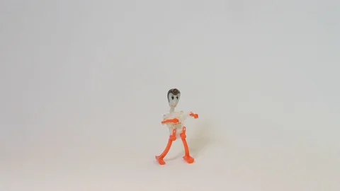 Dancing Wind Up toy Stock Footage 100691161