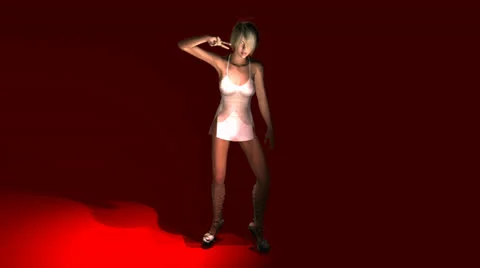 Dancing woman animation Stock Footage 22805568