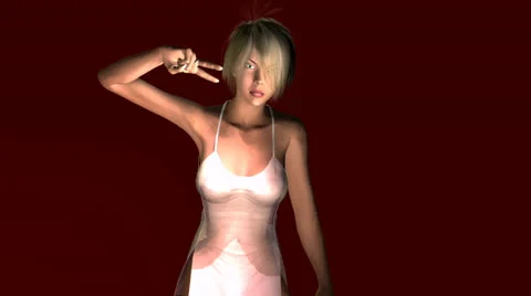 Dancing woman animation Stock Footage 22805628