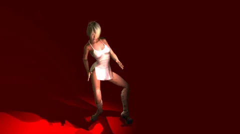Dancing woman animation Stock Footage 22805699
