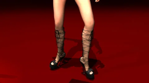 Dancing woman animation Stock Footage 22806022