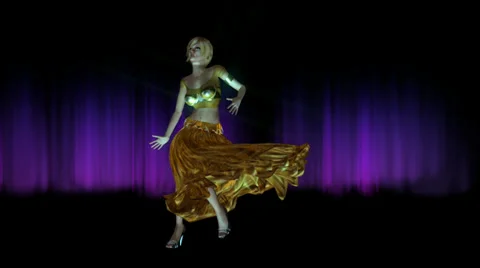 Dancing woman animation Stock Footage 27651016