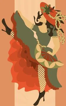Dancing woman Stock Illustration