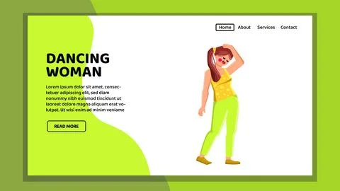 Dancing woman vector Stock Illustration