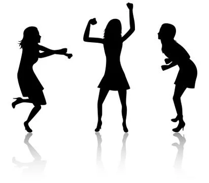 Dancing women Stock Illustration
