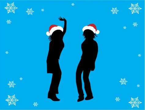 Dancing women Stock Illustration