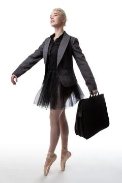 Dancing at work Foto stock